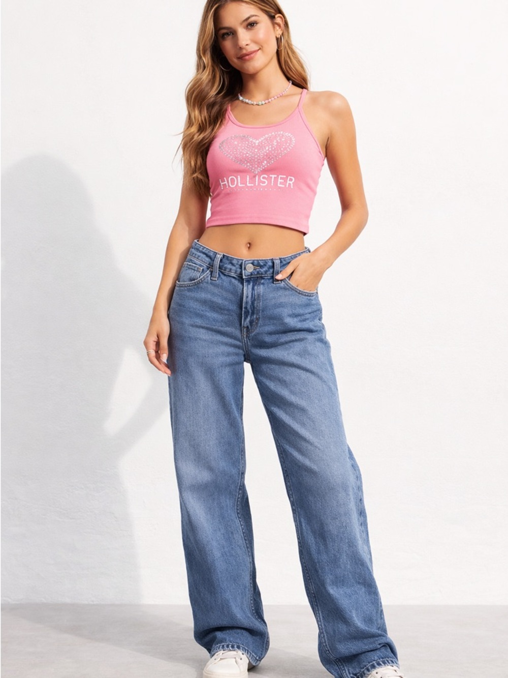 Hollister Blue Wide-Leg Jeans